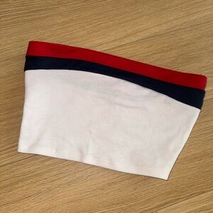 January 7 Red and Black Striped Top